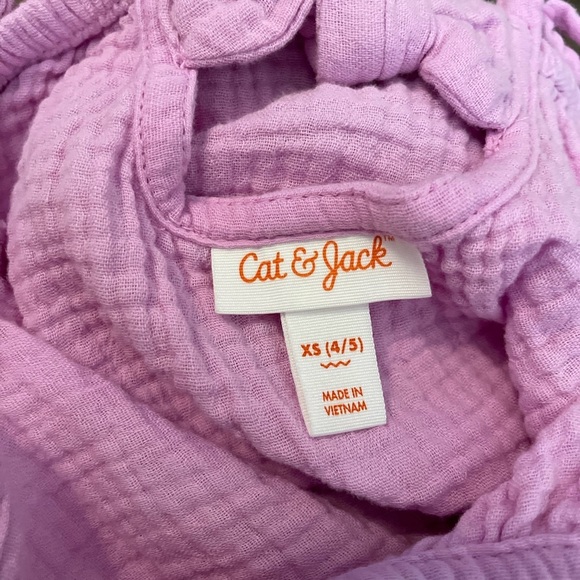 Cat & Jack Light Purple Textured Cotton Top size XS 4/5 - Picture 4 of 4